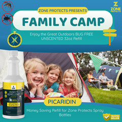Zone Protects Picaridin Insect Repellent 32oz Refill; Unscented