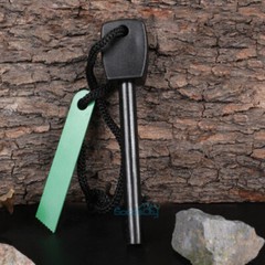 Lot Magnesium Rod Flint Fire Starter w/ Handle and Steel Scraper Flint Striker