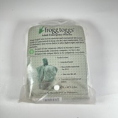 Frogg Toggs Adult Poncho Ultra Lite «One Size Fits All» 44″W x 40″L Clear