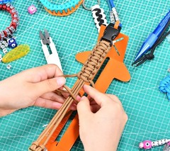 2 in 1 Paracord Metal Jig, Adjustable Length para Cord Maker- Weaving DIY Cra…
