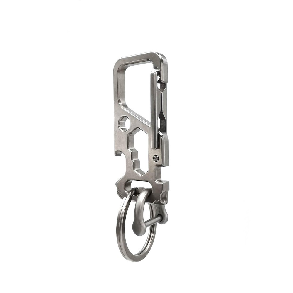 Titanium Carabiner Clip for Keys,Multifunctional EDC Keychain with Keyring,Ba…