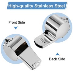 Stainless Steel Coaches Whistle with Lanyard, Loud Sound Sport Metal Whistles