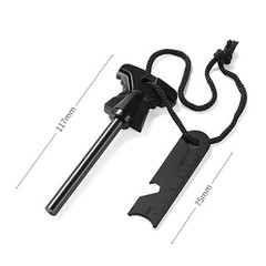 Fire Starter Flint Steel Striker Survival Kit Ferro Rod Camping Outdoor Tool