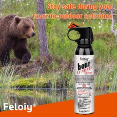 Feloy 11 oz Bear Spray Maximum Strength Deterrent 30 ft New w/Holster