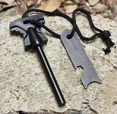 Fire Starter Flint Steel Striker Survival Kit Ferro Rod Camping Outdoor Tool