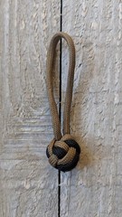 Pack of Three 3″ Paracord Zipper Pulls (Coyote Brown/Black) [Combined Shipping]