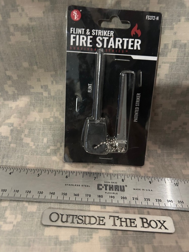 Emergency/Survival: Ferro Rod – w/Ball Chain & Steel Striker FIRE STARTER