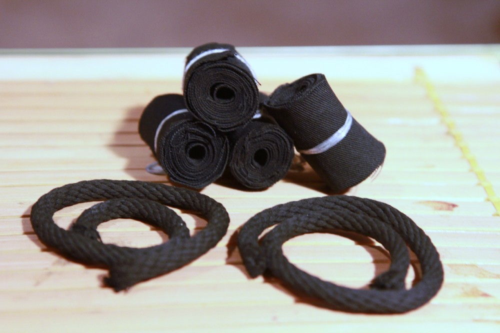 Charcloth & Char Rope Combo – bushcraft outdoor survival, char cloth charcord