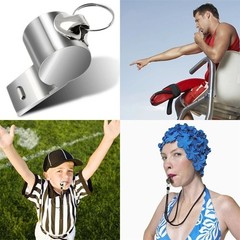 5-Pack Metal Referee Whistles with Lanyards – Football, Soccer & Emergency Sport