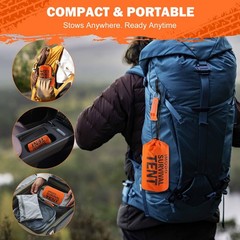 2 Person Mylar Emergency Shelter Tube Tent with Paracord & Whistle