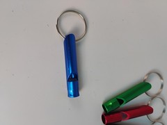 Safety Whistle Five Pack for Keychain or Necklace Lightweight and Loud 1.5″ long