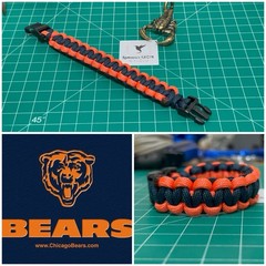 Chicago Bears / Sparrow’s EDC Tactical Cobra Weave Paracord Bracelet