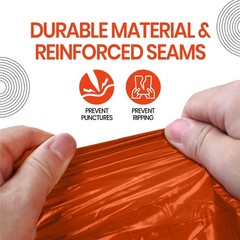 Emergency Survival Poncho with Thermal Mylar Foil Coating and Blanket for Warm…