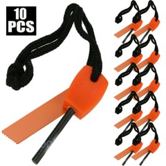 10x Fire Starter Scraper Flint Striker Survival Kit Ferro Rod Outdoor Camping