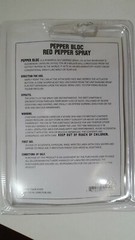 HOT!! Police Pepper Spray Leatherette Keychain Self Defense- Made in Texas, USA