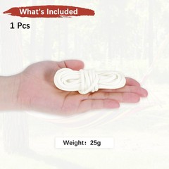1PCS 4 mm 10FT Guyline Camping Paracord 7 Strands for Camping Tents, White