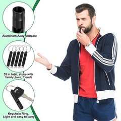 35 Pieces Emergency Whistle with Keychain, Aluminum Emergency Survival Whistl…