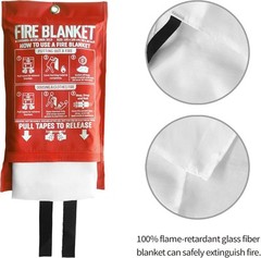 Fire Blanket for Kitchen and Home, 40″ x 40″, Fiberglass 40in x 40in, White