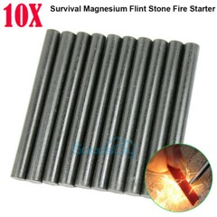 LOT Huge 1/2 x5″ Magnesium Ferro Rod Fire Starter Emergency Ferrocerium Survival