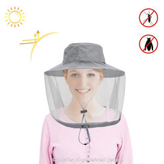 Mosquito Head Net Hat with Hidden Net Mesh for Outdoor Lover Hiking Fishing B…