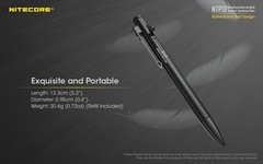 NITECORE NTP31 Bolt Action Aluminum Alloy Tactical Pen W/ Tungsten Glass Breaker