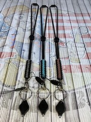 CUSTOM paracord Neck ID lanyard / Key Chain/Whistle Strap (3 For 17)