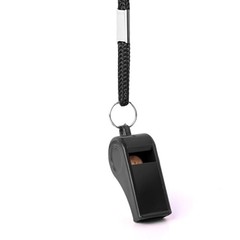 24 Pack 120dB Loud Referee Whistles with Lanyards – Heavy-Duty Black Sports