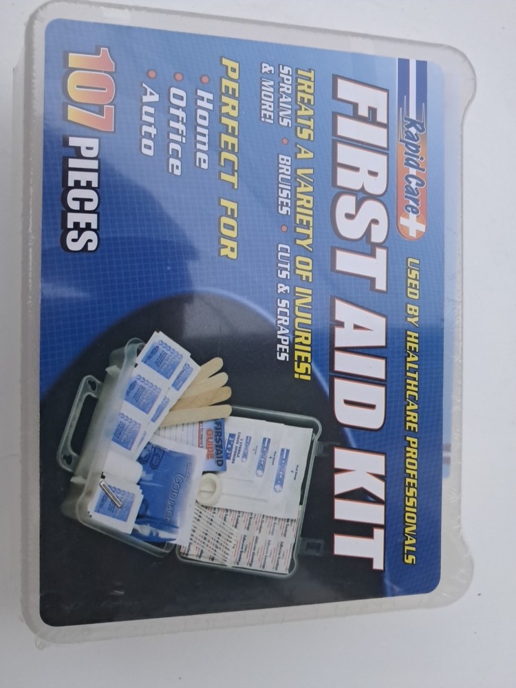 First Aid Kit 107 Pieces Survival Kits Home Office Or Auto #80061 NEW SEALED