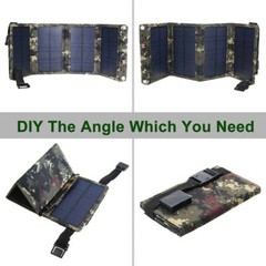 Folding 80W USB Solar Panel Power Bank Outdoor Camping Hiking Phone Charger US