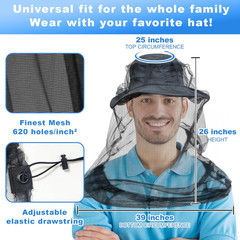 Mosquito Head Net for Insects 2 Pack, Fly & Bug Protection | Outdoor Essential G