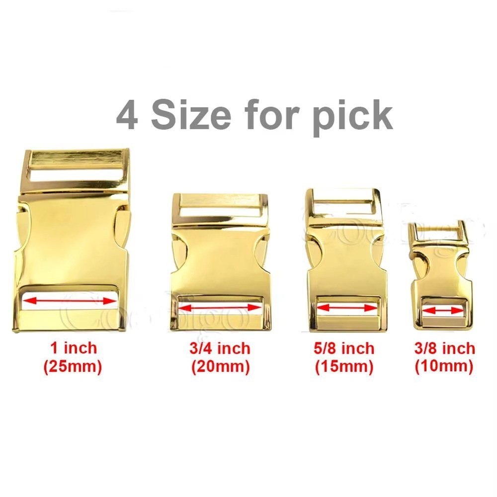 100pcs 10mm 15mm 20mm 25mm Metal Side Release Buckle Clasp Paracord Bracelet DIY