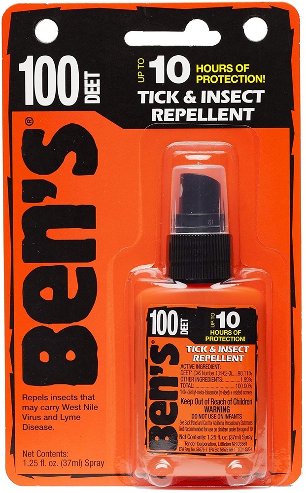 4 Pack Ben’s 100 Deet Max Formula Tick & Insect Repellent – 1.25 oz each