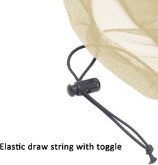 Nylon Mosquito Face Netting 3 Pack Khaki Outdoor Bug Mesh Nets Over Hat