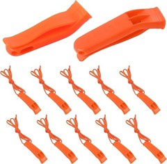 10 Pcs Safety Whistle Marine Whistle Plastic Whistles with Lanyard for Emergency