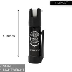 4 Police Magnum glow in dark pepper spray .75oz GID bottom clip self defense