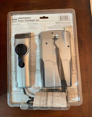 Innovage Vintage Outdoor Emergency Radio/Flashlight Set, No Batteries Required