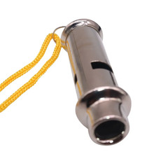 1 Pcs Metal Silver Multi Function Pendant Whistle plus Nylon Rope Coach Referee