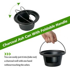 Cast Iron Ash Can for Medium Big Green Egg – Easy Charcoal Ash Cleanup