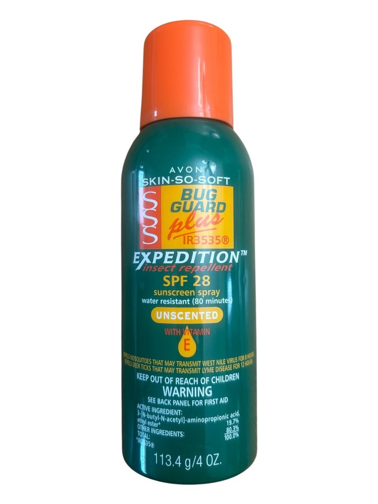 Avon Skin-So-Soft Bug Guard Plus IR3535 Expedition SPF 28 Aerosol Spray 4 ounces