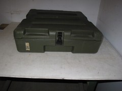 Hard Case Military Plastic 24x22x7 Divided Hinged Lid Miltope Laptop