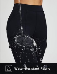 baleaf Women’s Fleece Lined Leggings Thermal Hiking Pants Water Medium, Black