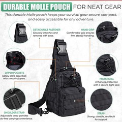 Survival Kit – Survival Gear and Supplies, Camping Gear, 75-Piece 18-in-1 Kit…
