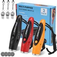 Loud Electric Whistles 3 Pack – High Volume 3 Tones for Coaches, Referees, Train