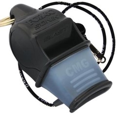 BLACK Fox 40 SONIK BLAST CMG Whistle Official Coach Safety Rescue FREE LANYARD