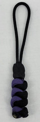 Paracord ~ Purple & Black ~ Zipper Pull/Knife Lanyard/Key Fob/Tool Keeper ~ 02