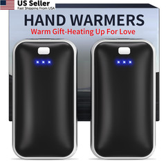 Lerat Hand Warmers 0.59″ Ultra-Slim (Pack of 2), 2 Pack Black White