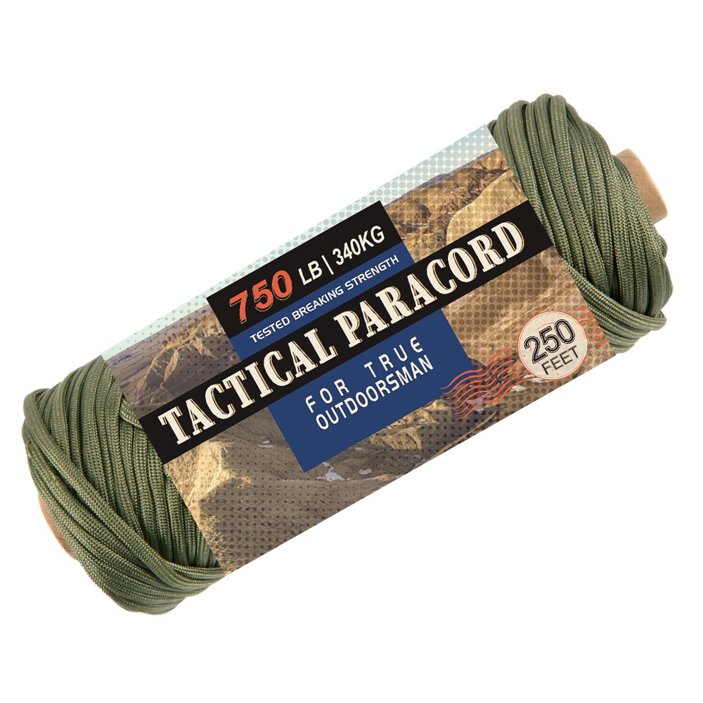 HERCULES 750lb Paracord 250FT, 11-Core Nylon, 32-Strand Sheath