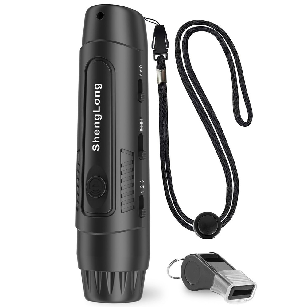 Shenglong Electronic Whistle with 3 Tones & 3 High Volume Settings – Black