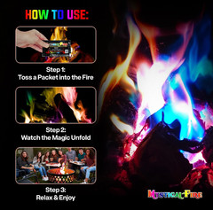 Mystical Fire Color Changing Packets – Colorful Fire Changer Packets 50Pk | 50-P