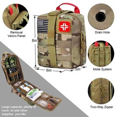 Emergency Survival Kit and First Aid Kit, 142Pcs Professional Survival Gear and